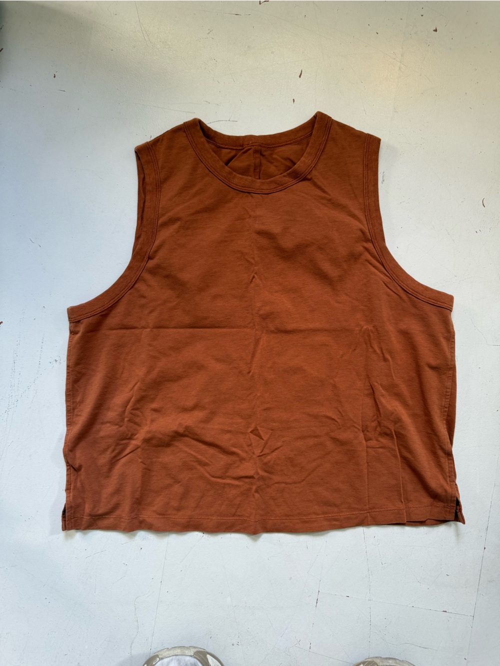 Lululemon Classic-fit Cotton-blend Tank Top - Rust Size 10